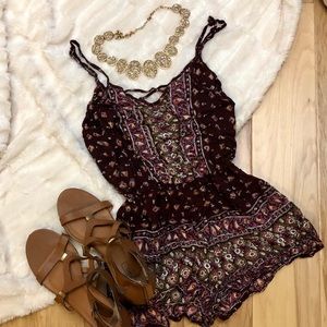 Purple patterned romper🎀💐